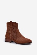 Botki Model Neliawen ASA197-30 Brown - Step in style Step in style