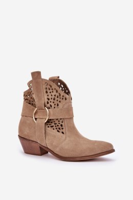 Botki Model Zazoo 2994/023 Beige - Step in style Step in style