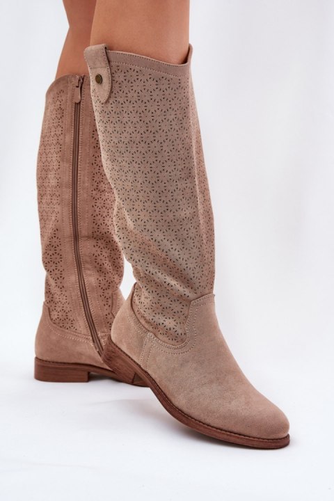 Kozaki Model S.Barski HY51-062 Beige - Step in style Step in style Kozaki Model S.Barski HY51-062 Beige - Step in style Step in style