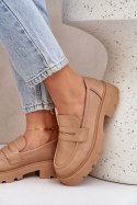Mokasyny Model Sendall VG278 Beige - Step in style Step in style Mokasyny Model Sendall VG278 Beige - Step in style Step in style