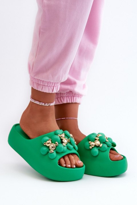 Sandał Klapki Model Bremavia BG181 Green - Step in style Step in style Sandał Klapki Model Bremavia BG181 Green - Step in style Step in style