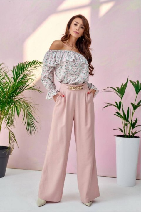 Spodnie Damskie Model ROZ SPD0011 Pink - Roco Fashion Roco Fashion Spodnie Damskie Model ROZ SPD0011 Pink - Roco Fashion Roco Fashion