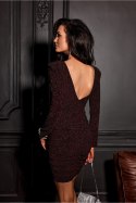 Sukienka Model Elysia CBO SUK0506 Black/Bordo - Roco Fashion Roco Fashion Sukienka Model Elysia CBO SUK0506 Black/Bordo - Roco Fashion Roco Fashion