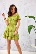 Sukienka Model LIM SUK0291 Limonka - Roco Fashion Roco Fashion Sukienka Model LIM SUK0291 Limonka - Roco Fashion Roco Fashion