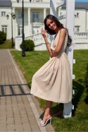 Sukienka Model Lily BEZ SUK0399 Beige - Roco Fashion Roco Fashion Sukienka Model Lily BEZ SUK0399 Beige - Roco Fashion Roco Fashion