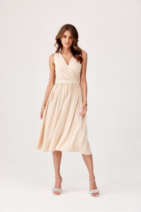 Sukienka Model Lily BEZ SUK0399 Beige - Roco Fashion Roco Fashion Sukienka Model Lily BEZ SUK0399 Beige - Roco Fashion Roco Fashion