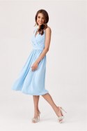 Sukienka Model Lily BLE SUK0399 Błękit - Roco Fashion Roco Fashion Sukienka Model Lily BLE SUK0399 Błękit - Roco Fashion Roco Fashion