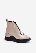 Botki Model DA MR880-136 Beige - Step in style Step in style Botki Model DA MR880-136 Beige - Step in style Step in style