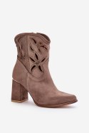 Botki Model Lewski 3629 Dark Beige - Step in style Step in style Botki Model Lewski 3629 Dark Beige - Step in style Step in style