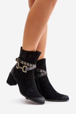 Botki Model Maciejka 06679-01 Black - Step in style Step in style