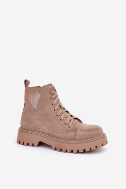Botki Model Nariri 9568A-2 Dark Beige - Step in style Step in style