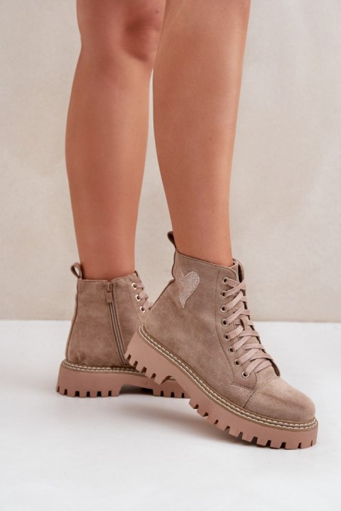 Botki Model Nariri 9568A-2 Dark Beige - Step in style Step in style Botki Model Nariri 9568A-2 Dark Beige - Step in style Step in style