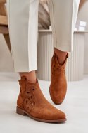 Botki Model S.Barski HY42-081 Camel - Step in style Step in style Botki Model S.Barski HY42-081 Camel - Step in style Step in style