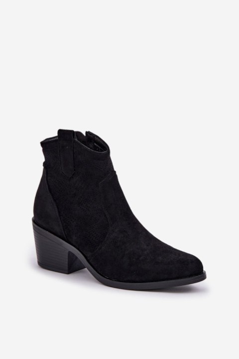 Botki Model S.Barski HY51-061 Black - Step in style Step in style Botki Model S.Barski HY51-061 Black - Step in style Step in style