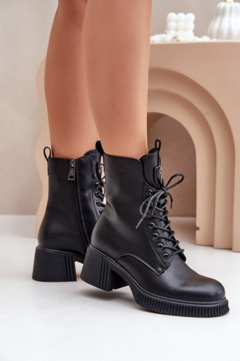 Botki Model Vinceza 66671 Black Skóra - Step in style Step in style Botki Model Vinceza 66671 Black Skóra - Step in style Step in style