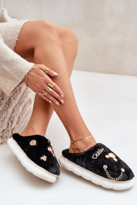 Kapcie Model Ivelfedi BG186P Black - Step in style Step in style Kapcie Model Ivelfedi BG186P Black - Step in style Step in style