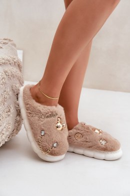 Kapcie Model Ivelfedi BG186P Dark Beige - Step in style Step in style
