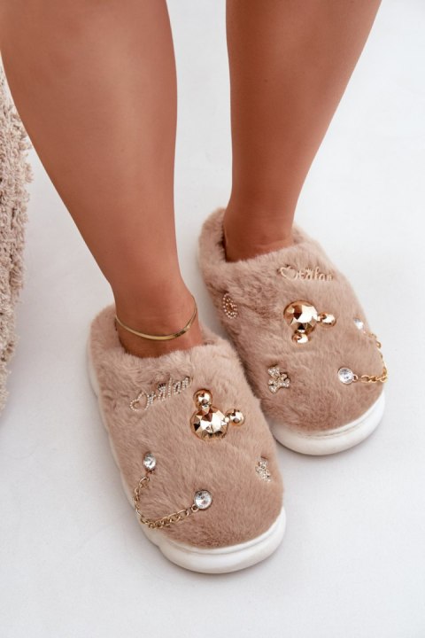 Kapcie Model Ivelfedi BG186P Dark Beige - Step in style Step in style Kapcie Model Ivelfedi BG186P Dark Beige - Step in style Step in style