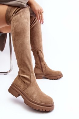 Kozaki Model Silune 23KZ35-6494 Beige - Step in style Step in style
