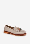 Mokasyny Model S.Barski LR51-768 Beige - Step in style Step in style Mokasyny Model S.Barski LR51-768 Beige - Step in style Step in style