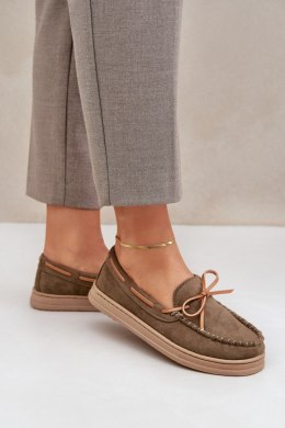 Mokasyny Model Timannie MD1046-9 Dark Green - Step in style Step in style