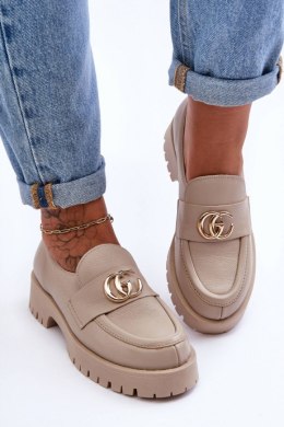 Półbuty Model Rosefalls 20153 Beige Skóra - Step in style Step in style