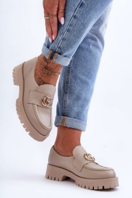 Półbuty Model Rosefalls 20153 Beige Skóra - Step in style Step in style