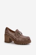 Półbuty Model Zazoo 20175 Dark Beige - Step in style Step in style Półbuty Model Zazoo 20175 Dark Beige - Step in style Step in style