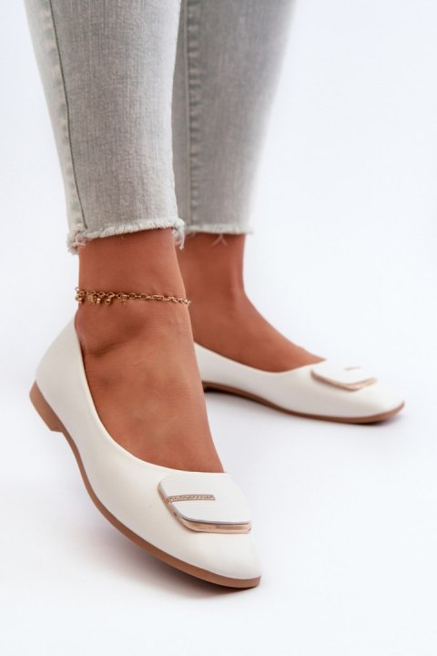 Baleriny Model Edoslli ZA37 White - Step in style Step in style Baleriny Model Edoslli ZA37 White - Step in style Step in style