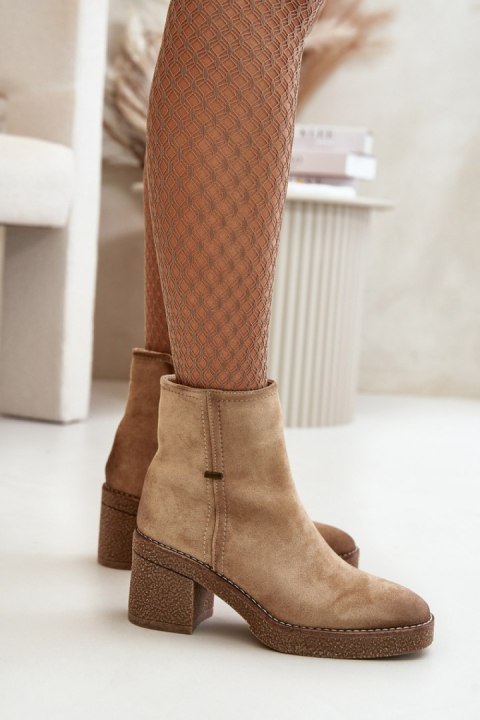 Botki Model Arkesia KE219 Beige - Step in style Step in style Botki Model Arkesia KE219 Beige - Step in style Step in style
