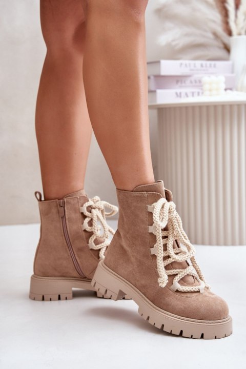 Botki Model Caellita NS539P Beige - Step in style Step in style Botki Model Caellita NS539P Beige - Step in style Step in style