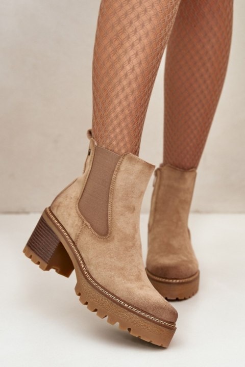 Botki Model Irissinae KE217 Beige - Step in style Step in style Botki Model Irissinae KE217 Beige - Step in style Step in style