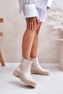 Botki Model Lewski 3611 Light Beige - Step in style Step in style Botki Model Lewski 3611 Light Beige - Step in style Step in style
