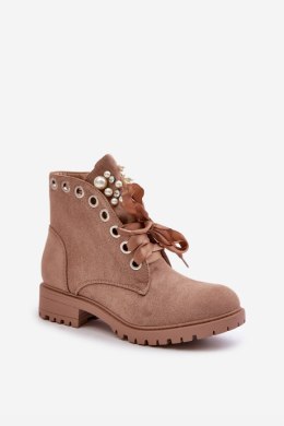 Botki Model Perla 8371 Beige - Step in style Step in style