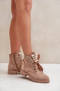 Botki Model Perla 8371 Beige - Step in style Step in style Botki Model Perla 8371 Beige - Step in style Step in style