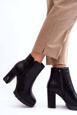 Botki Model Rasoda WZ688-8 Black - Step in style Step in style