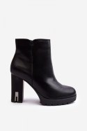 Botki Model Rasoda WZ688-8 Black - Step in style Step in style Botki Model Rasoda WZ688-8 Black - Step in style Step in style