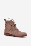 Botki Model S.Barski HY51-136 Beige - Step in style Step in style Botki Model S.Barski HY51-136 Beige - Step in style Step in style