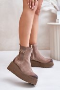 Botki Model Zazoo 60498 Beige - Step in style Step in style Botki Model Zazoo 60498 Beige - Step in style Step in style