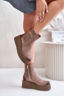 Botki Model Zazoo 60498 Beige - Step in style Step in style Botki Model Zazoo 60498 Beige - Step in style Step in style