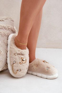 Kapcie Model Ivelfedi BG186P Beige - Step in style Step in style