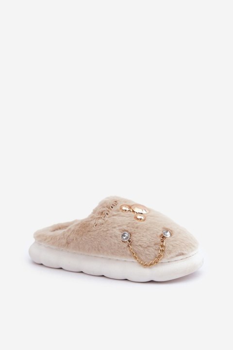 Kapcie Model Ivelfedi BG186P Beige - Step in style Step in style Kapcie Model Ivelfedi BG186P Beige - Step in style Step in style