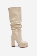 Kozaki Model Beridra C-263 Light Beige - Step in style Step in style Kozaki Model Beridra C-263 Light Beige - Step in style Step in style