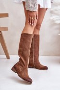 Kozaki Model Lewski 3616 Brown Zamsz - Step in style Step in style Kozaki Model Lewski 3616 Brown Zamsz - Step in style Step in style