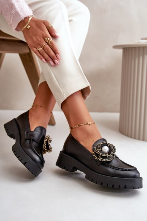 Mokasyny Model CheBello 4520 Black - Step in style Step in style Mokasyny Model CheBello 4520 Black - Step in style Step in style