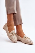 Mokasyny Model Iluvana FF-33 Beige - Step in style Step in style Mokasyny Model Iluvana FF-33 Beige - Step in style Step in style