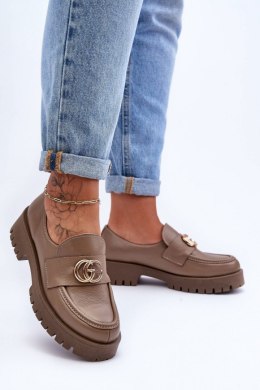 Półbuty Model Rosefalls 20153 Dark Beige Skóra - Step in style Step in style