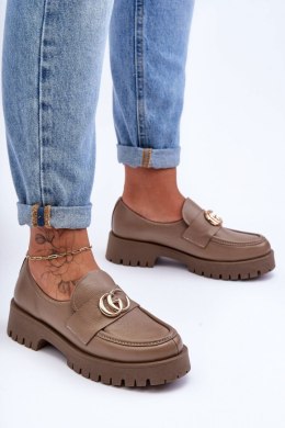 Półbuty Model Rosefalls 20153 Dark Beige Skóra - Step in style Step in style