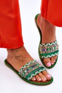 Sandał Klapki Model Bellisa CK270P Green - Step in style Step in style Sandał Klapki Model Bellisa CK270P Green - Step in style Step in style