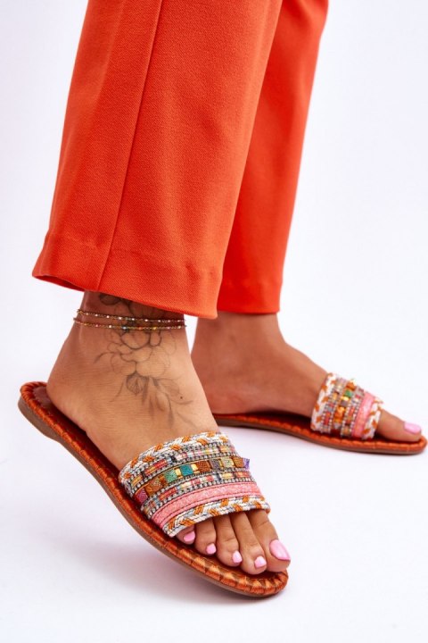 Sandał Klapki Model Bellisa CK270P Orange - Step in style Step in style Sandał Klapki Model Bellisa CK270P Orange - Step in style Step in style